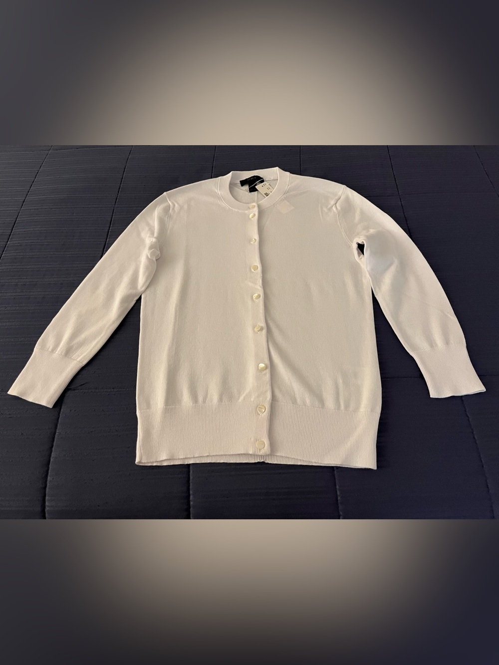J. Crew NWT White Cotton Blend Jackie Cardigan Sweater Sz XXS